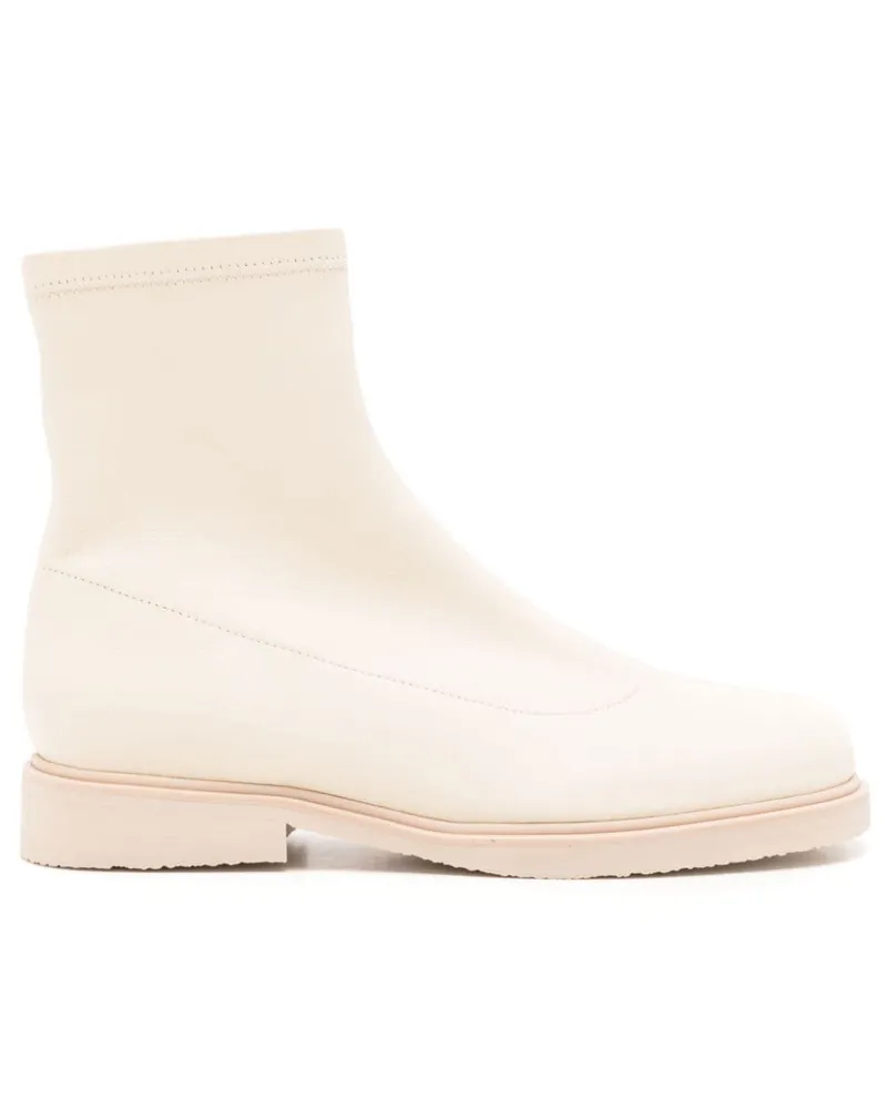 Sarah Chofakian Knöchelhohe Stiefel - Weiß Weiß