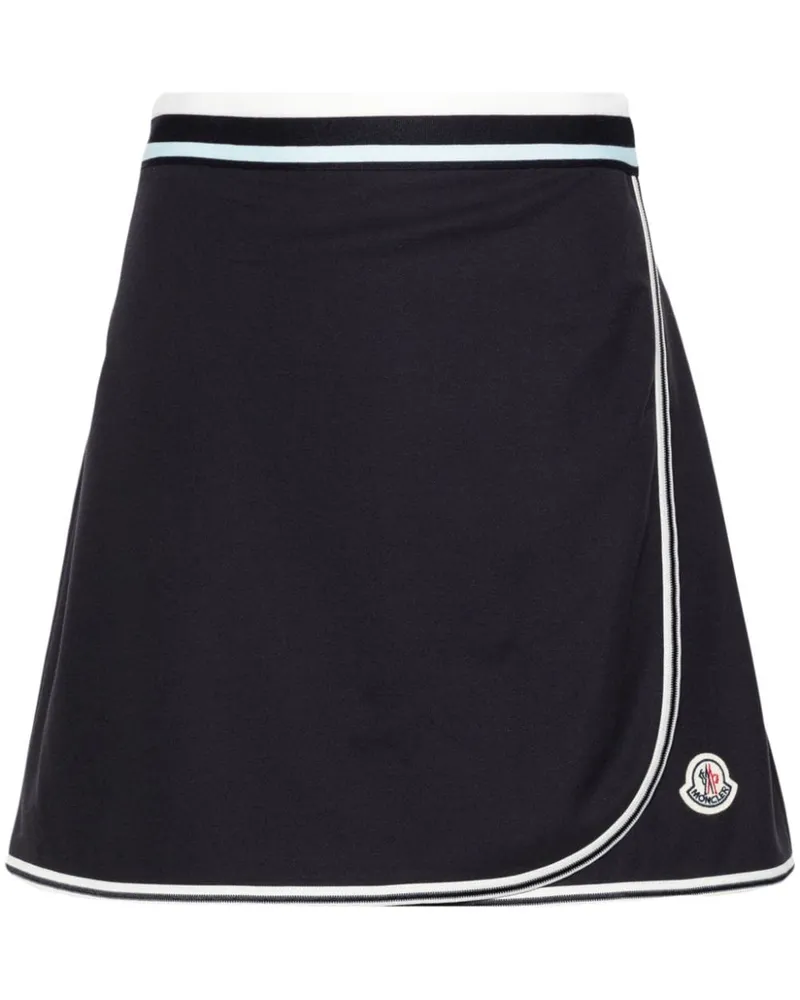 Moncler Tennisrock mit Logo-Patch - Blau Blau
