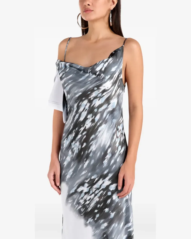 IRO Kleid mit abstraktem Print - Weiß Weiß