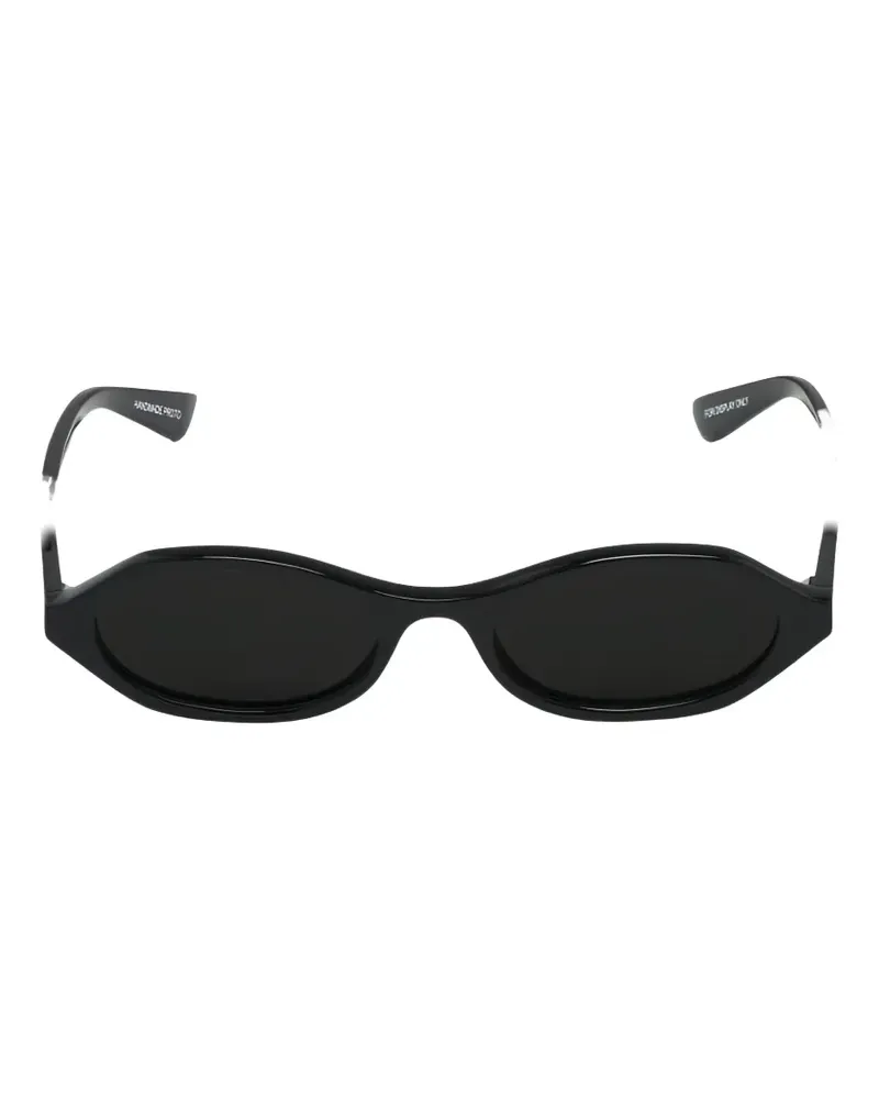 Alexander McQueen geometric-frame sunglasses - Schwarz Schwarz