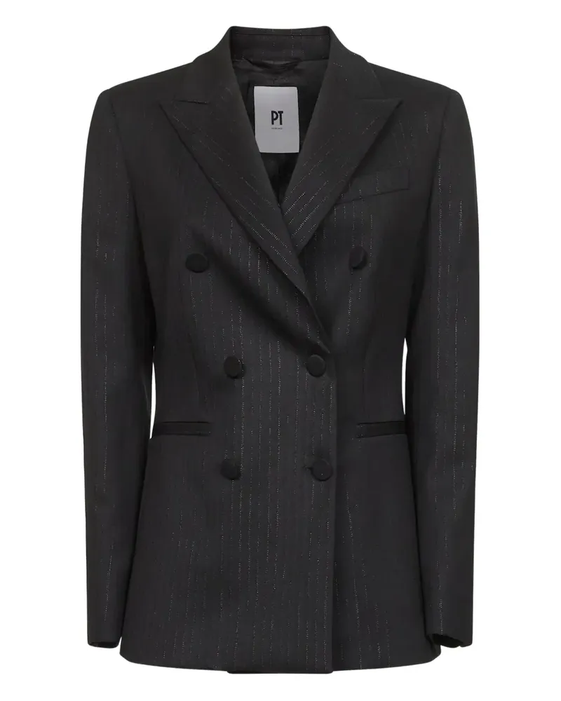 PT TORINO pinstripe double-breasted blazer - Schwarz Schwarz