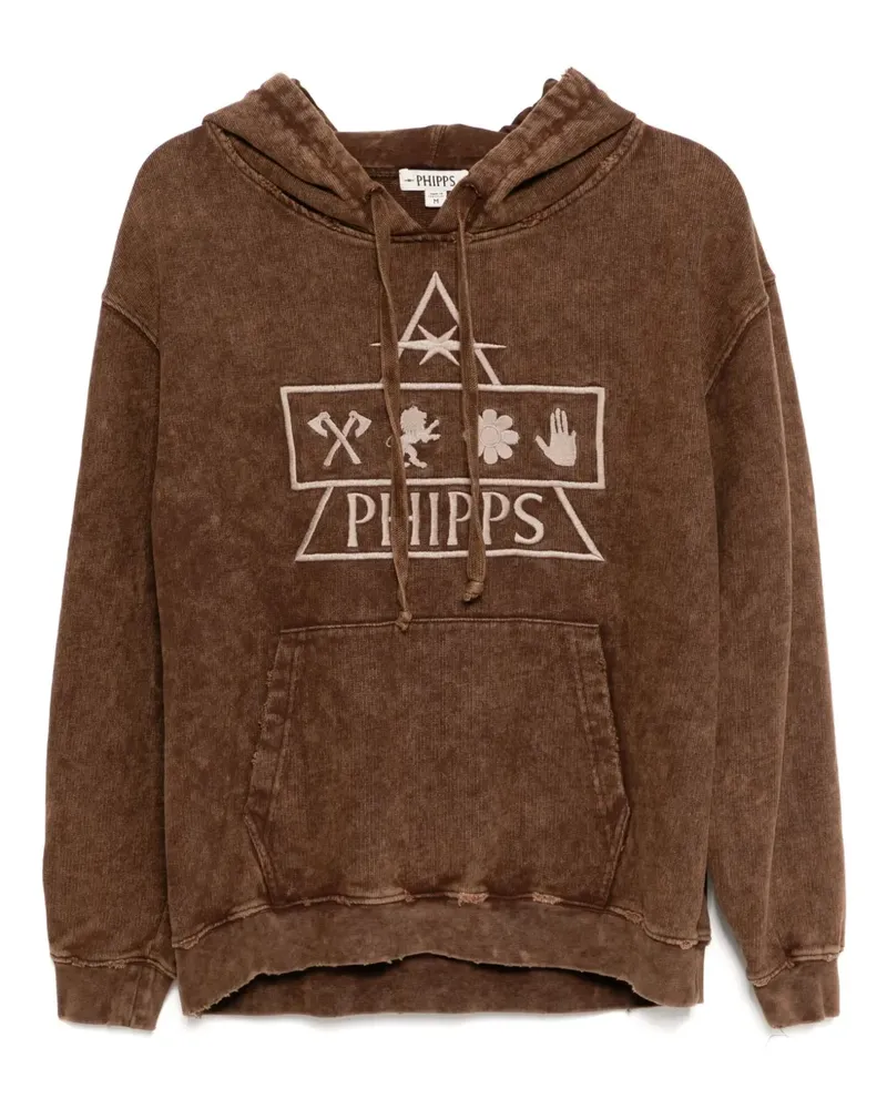 Stain Shade Bestickter Hoodie - Braun Braun