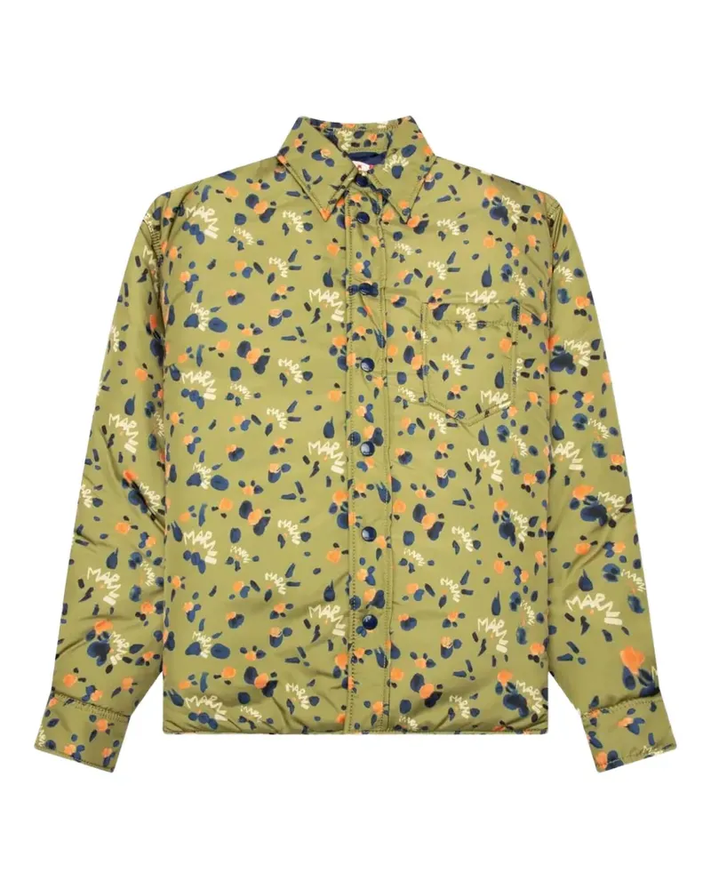 Marni Hemdjacke mit Blumen-Print - Gelb Gelb