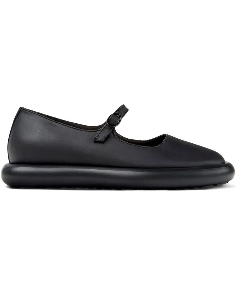 Camper Flache Onda Pumps mit Schnalle - Schwarz Schwarz