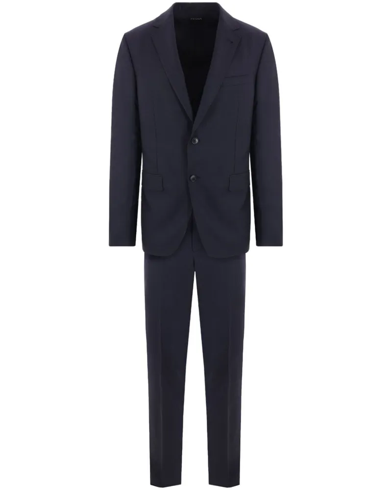 Ermenegildo Zegna Einreihiger Drop 8 Anzug Blau