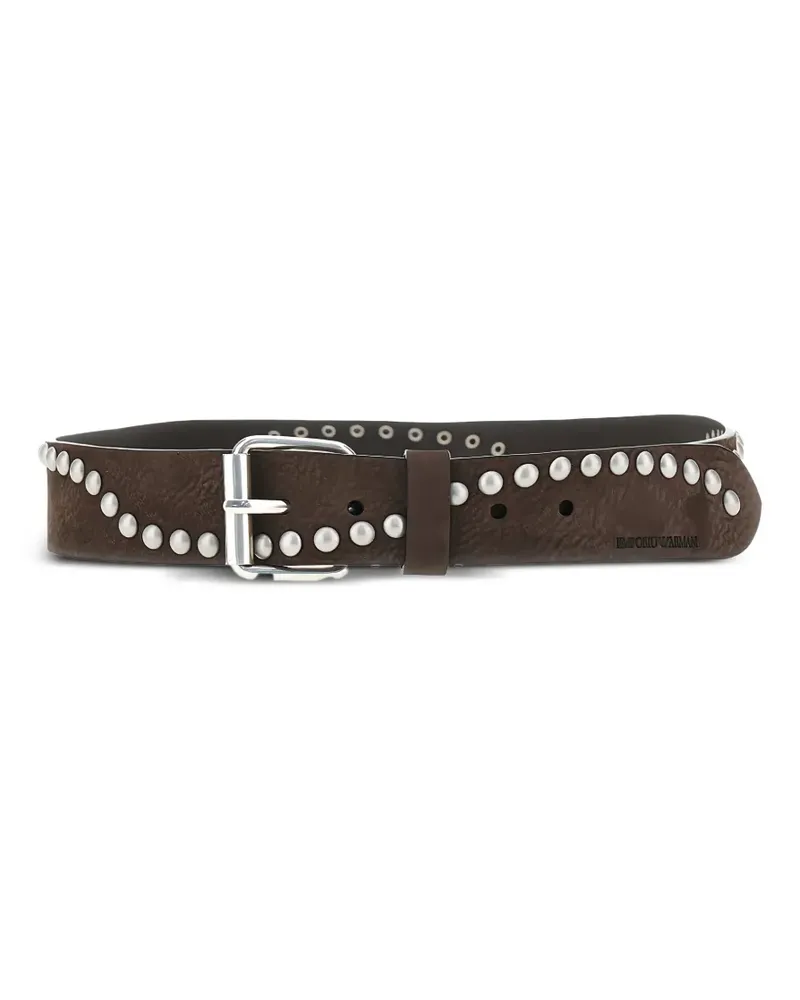 Emporio Armani Gürtel mit Nieten - Braun Braun