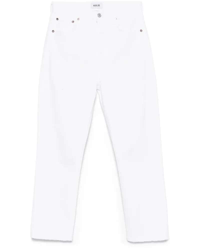 AGOLDE Jeans mit hohem Bund - Weiß Weiß