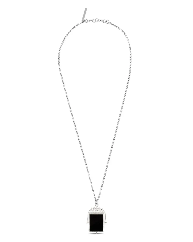Dries van Noten Halskette mit Steinanhänger - Schwarz Schwarz