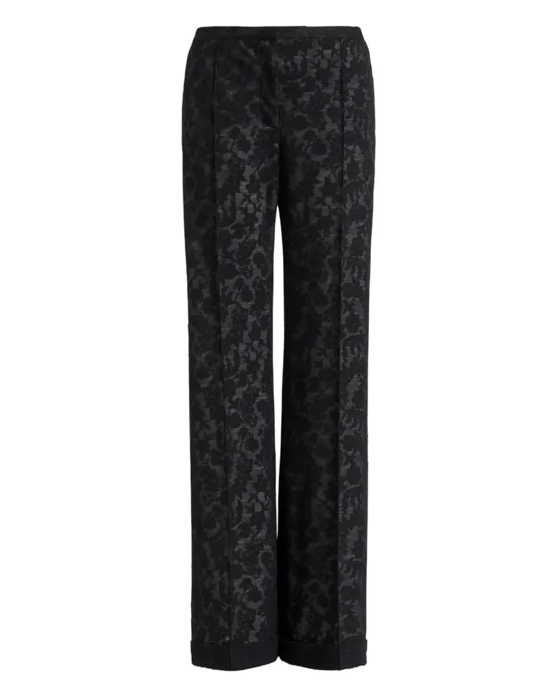 Alberta Ferretti Hose mit Blumenmuster - Schwarz Schwarz