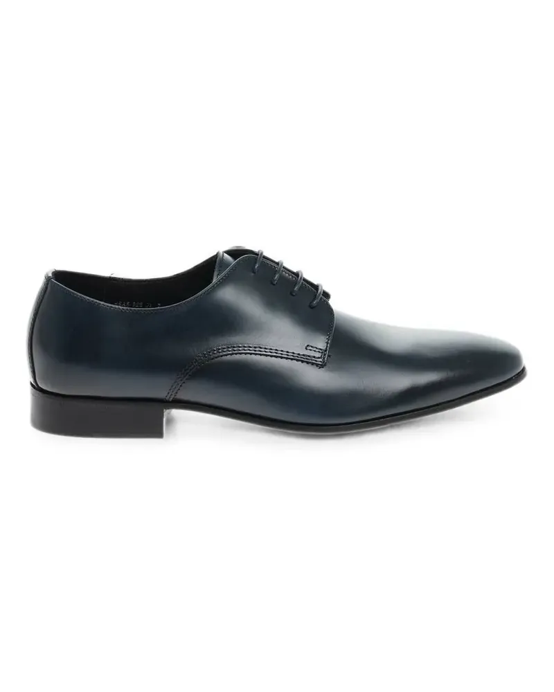Corneliani Cordoba leather derby shoes - Blau Blau