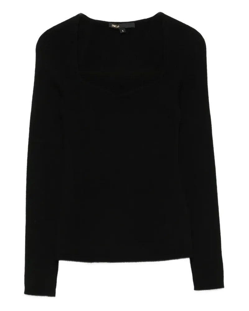 Maje Klassischer Pullover - Schwarz Schwarz