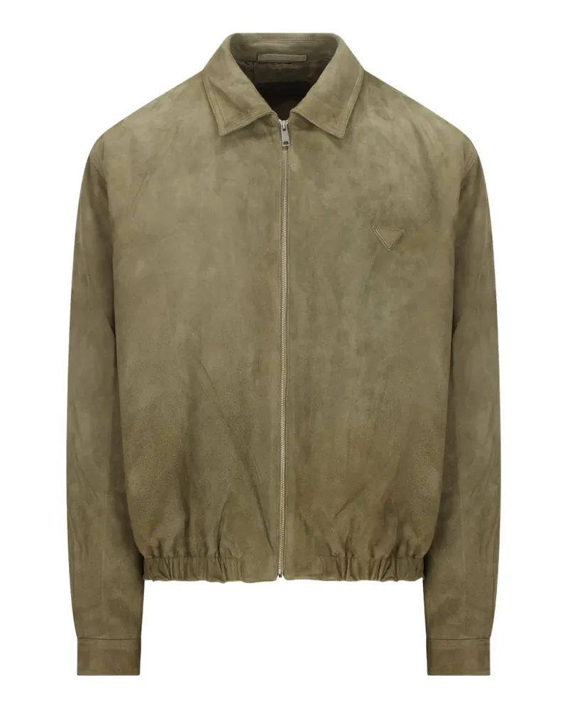 Prada zip fastening lambskin jacket - Grün Grün