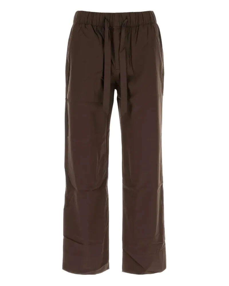 TEKLA Pyjama-Hose aus Popeline - Braun Braun