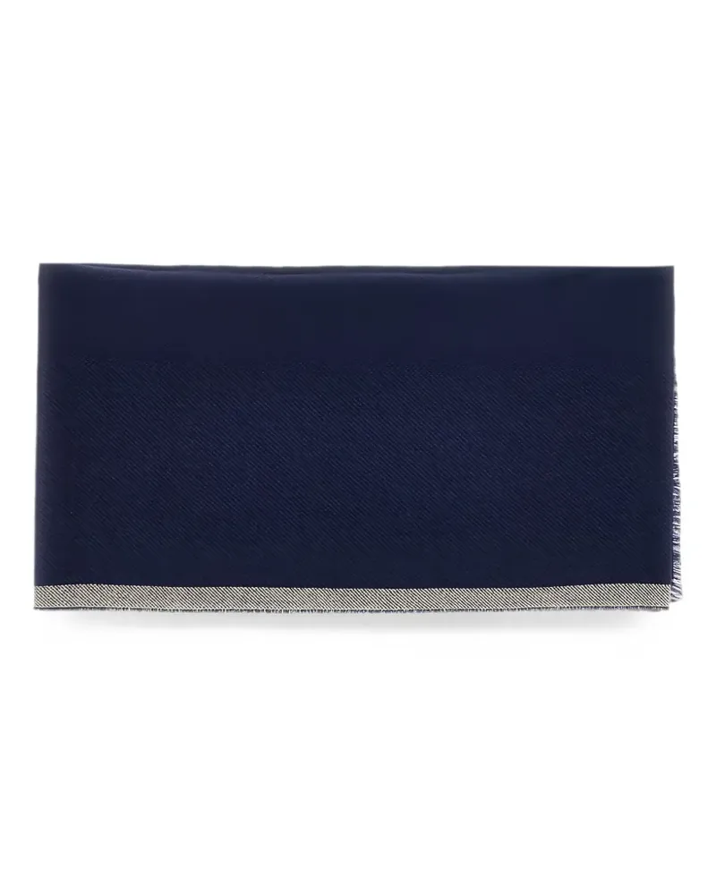 Brunello Cucinelli fringed-edge scarf - Blau Blau