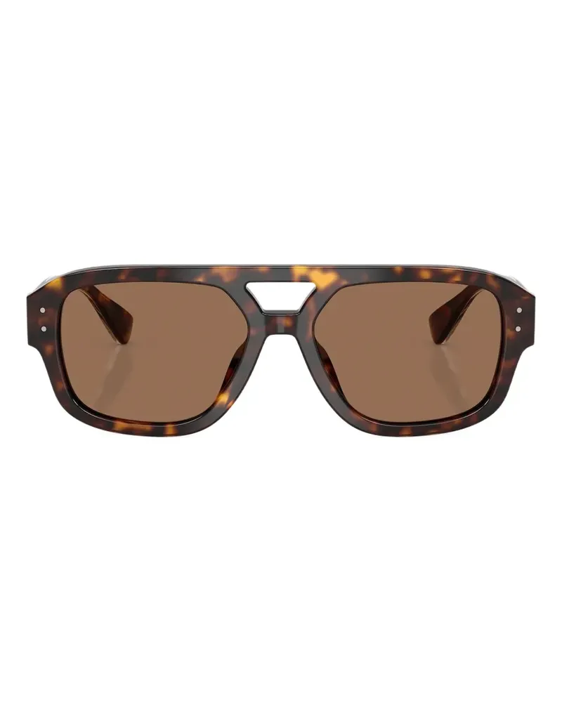 Dolce & Gabbana geometric-frame sunglasses - Braun Braun