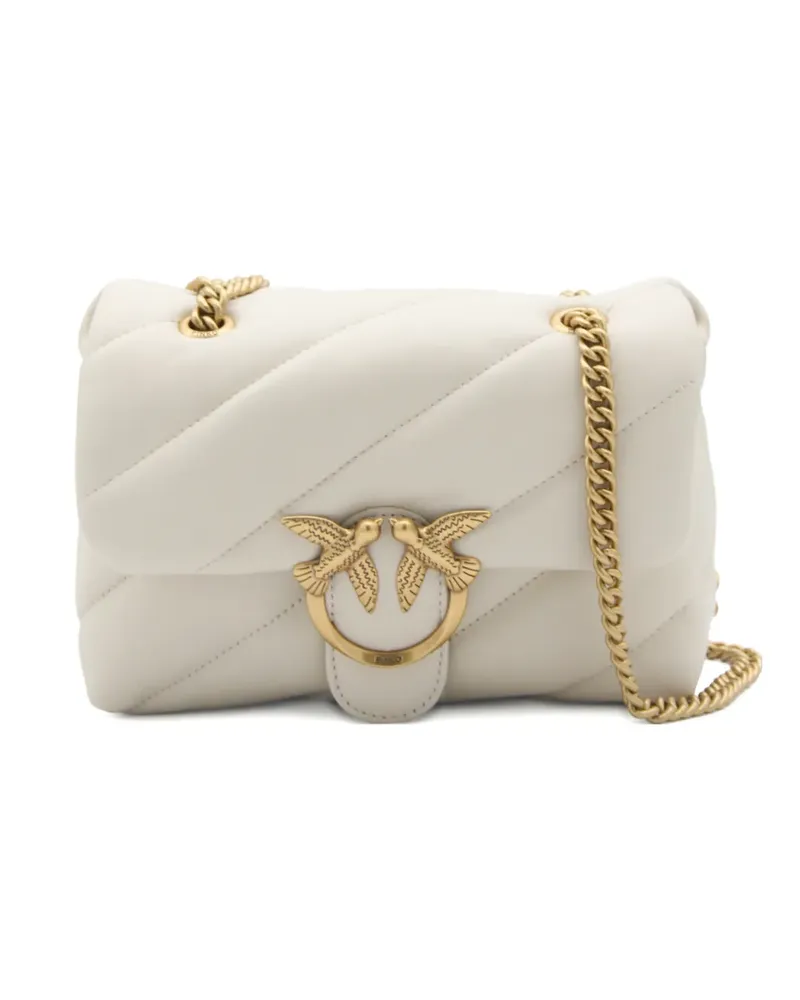 Pinko quilted chain strap shoulder bag - Weiß Weiß