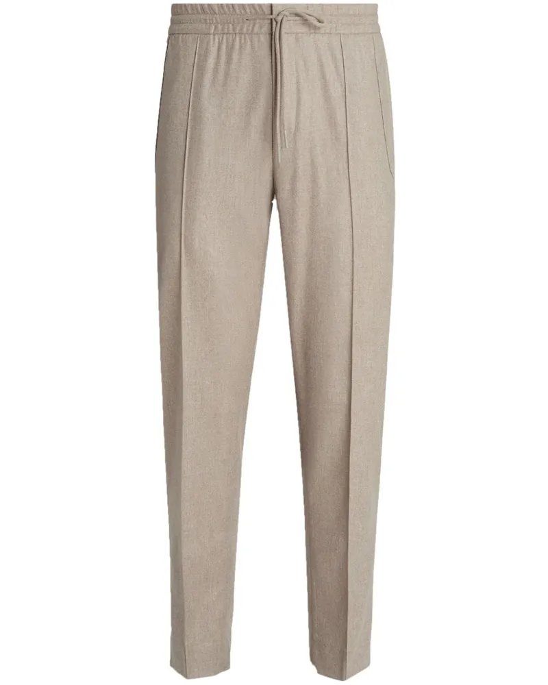 Ermenegildo Zegna Tapered-Hose mit Kordelzug - Nude Nude