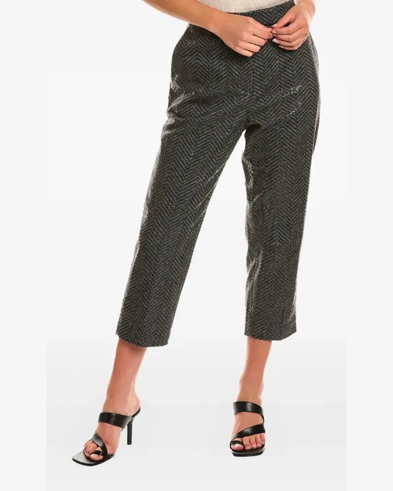 Brunello Cucinelli Cropped-Schurwollhose - Grau Grau