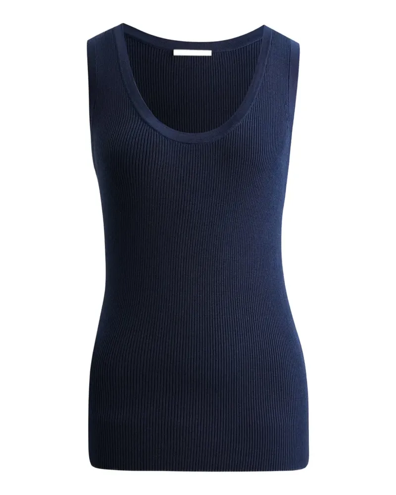 12 STOREEZ Zoe Tanktop aus Rippstrick - Blau Blau