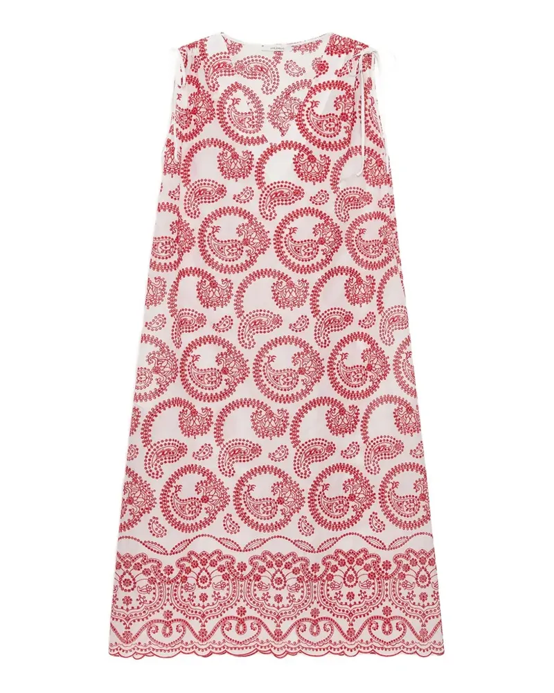 Maliparmi broderie midi dress - Weiß Weiß