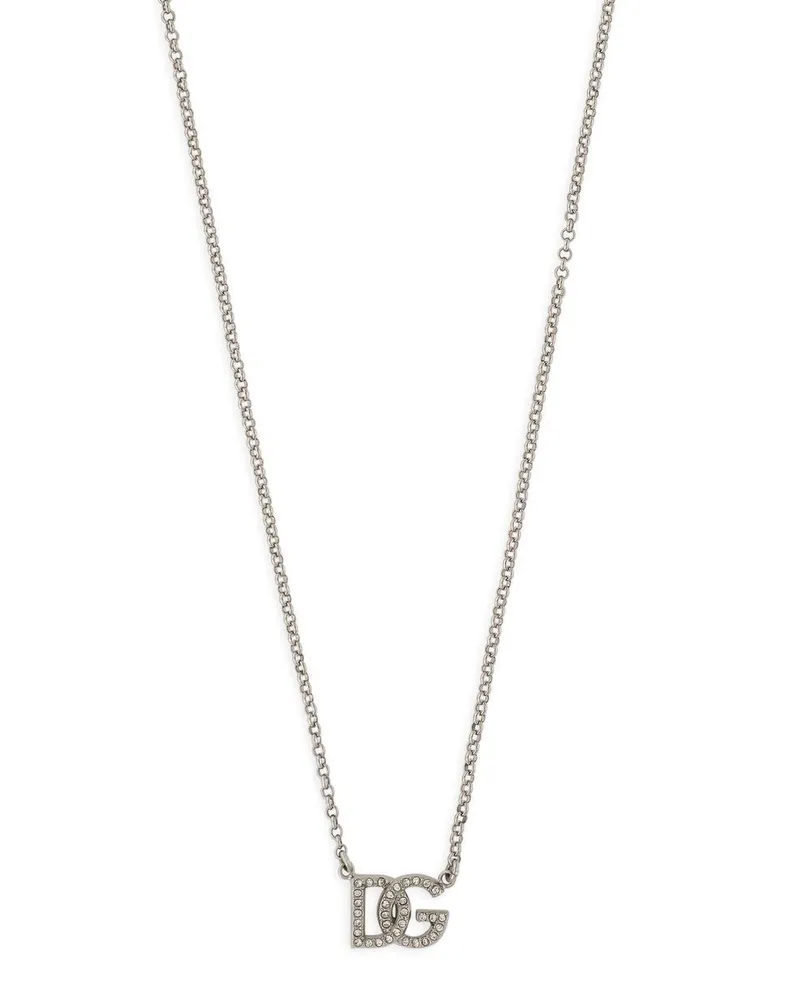 Dolce & Gabbana Halskette mit DG-Logo - Silber Silber