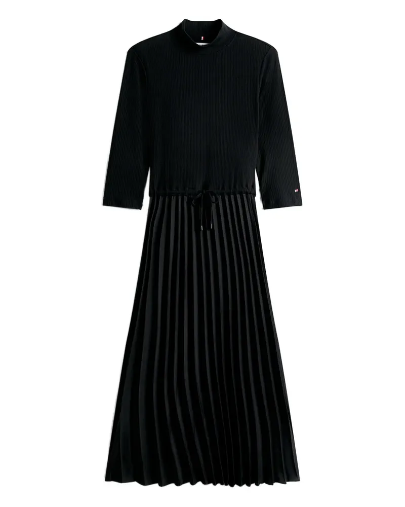 Tommy Hilfiger Geripptes Minikleid - Schwarz Schwarz