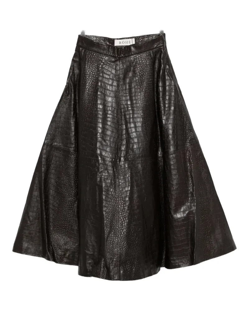 Róhe leather A-line skirt - Braun Braun