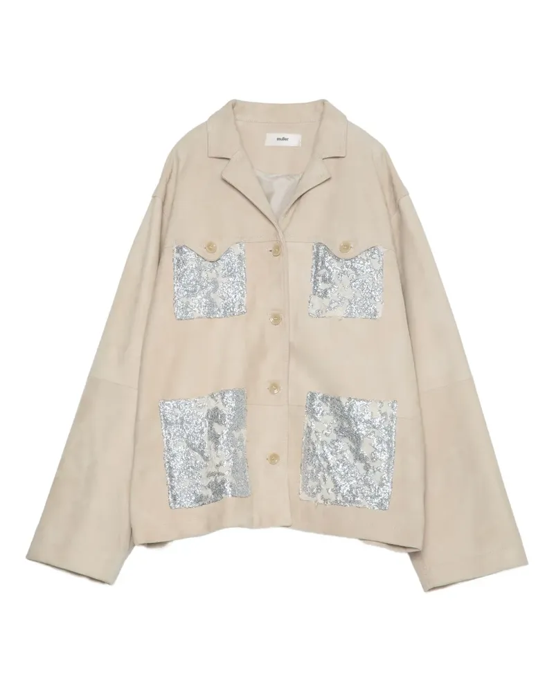 Muller of Yoshiokubo sequin-embellished coat - Nude Nude