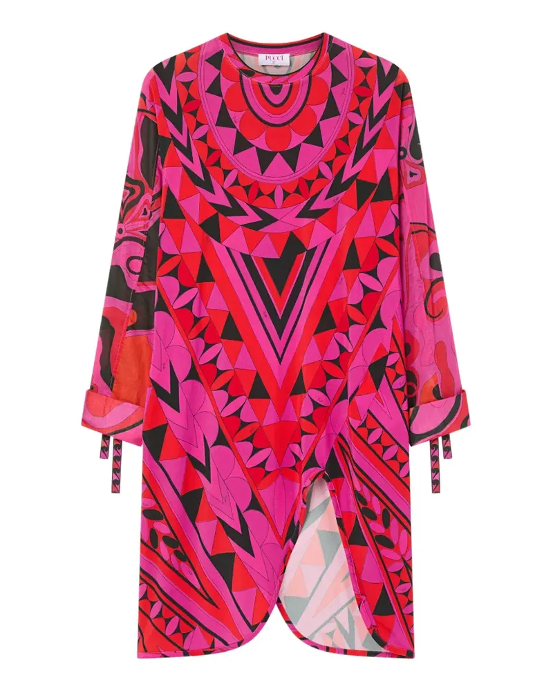Emilio Pucci Langarmkleid mit Manuba-Print - Rosa Rosa