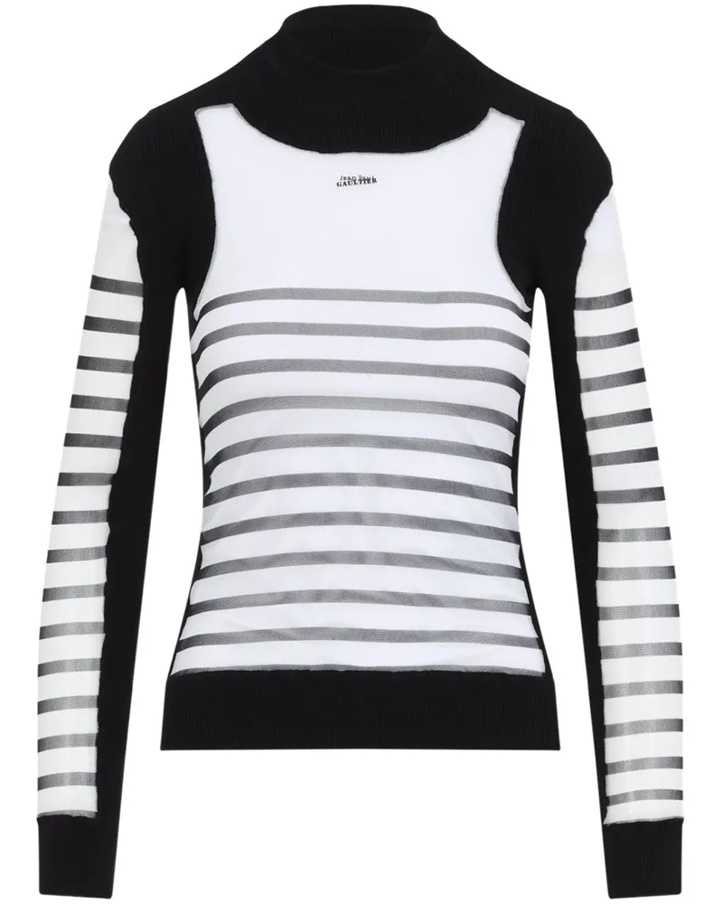 Jean Paul Gaultier Mariniere Pullover - Weiß Weiß