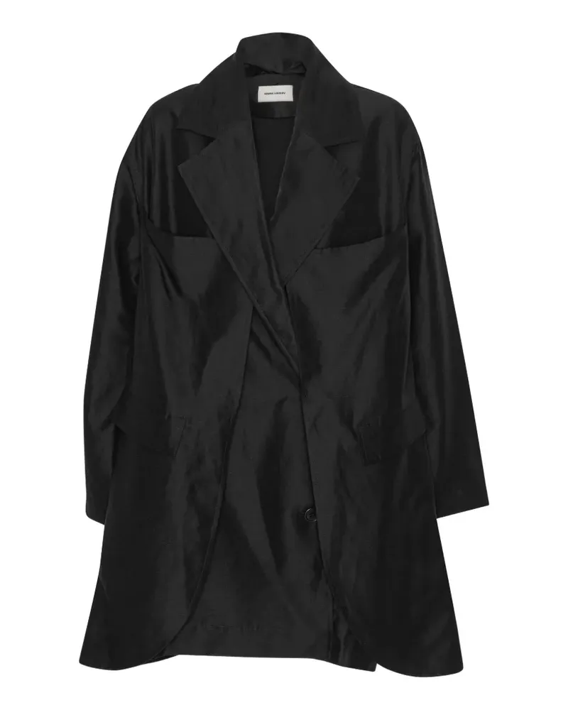 Henrik Vibskov Beetle notch-lapel coat - Schwarz Schwarz