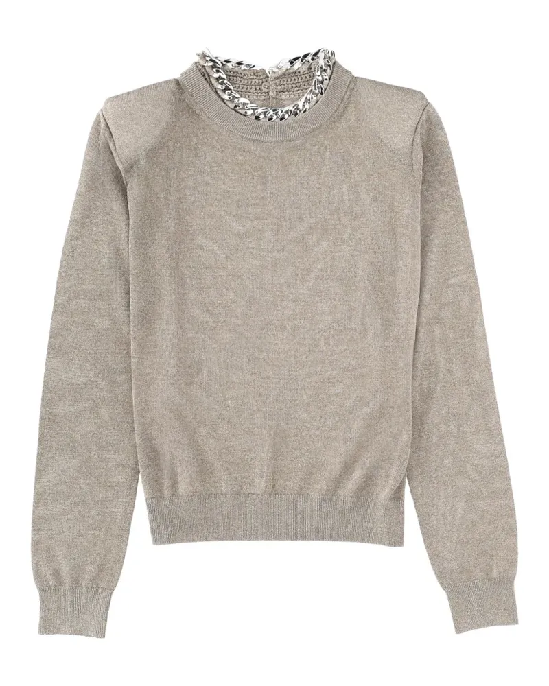 Circus Hotel Pullover mit Kettendetail - Grau Grau