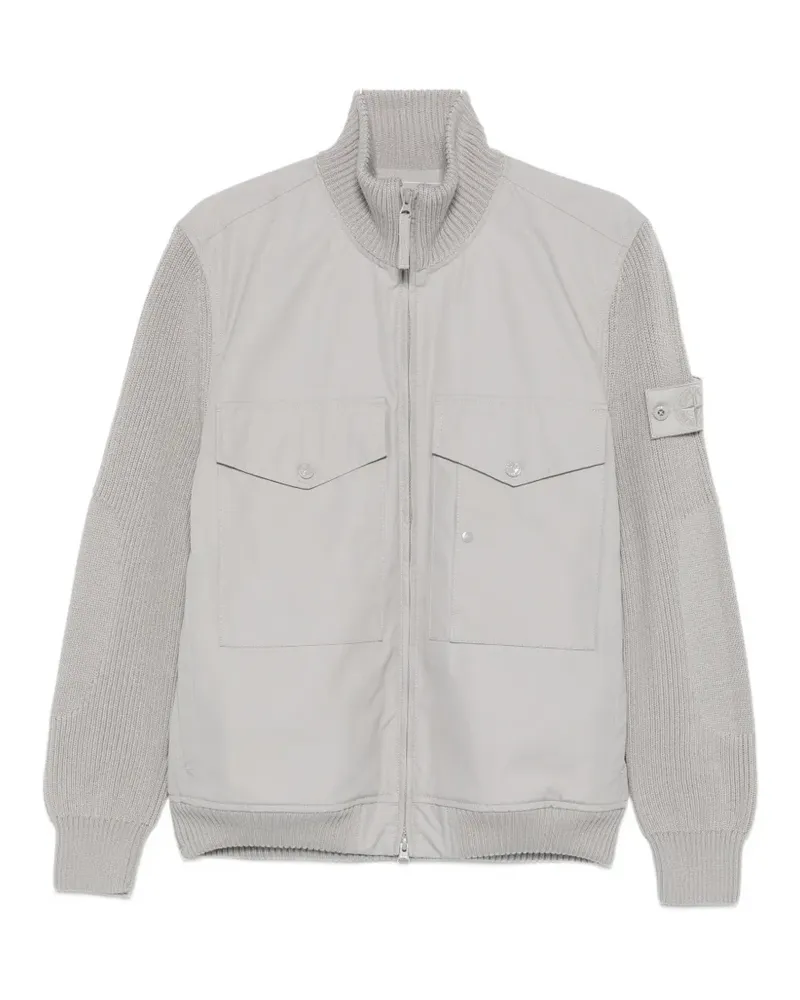Stone Island Jacke mit Logo-Patch - Grau Grau