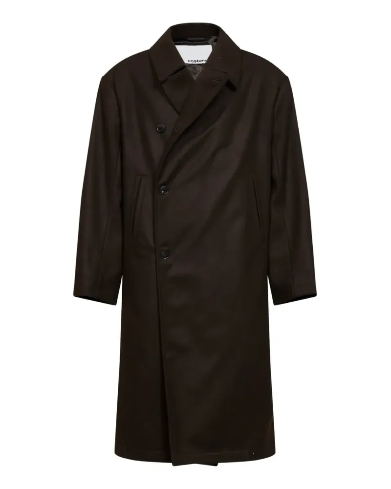 Costumein single-breasted wool coat - Braun Braun