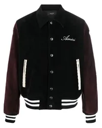 Amiri Collegejacke aus Cord Schwarz