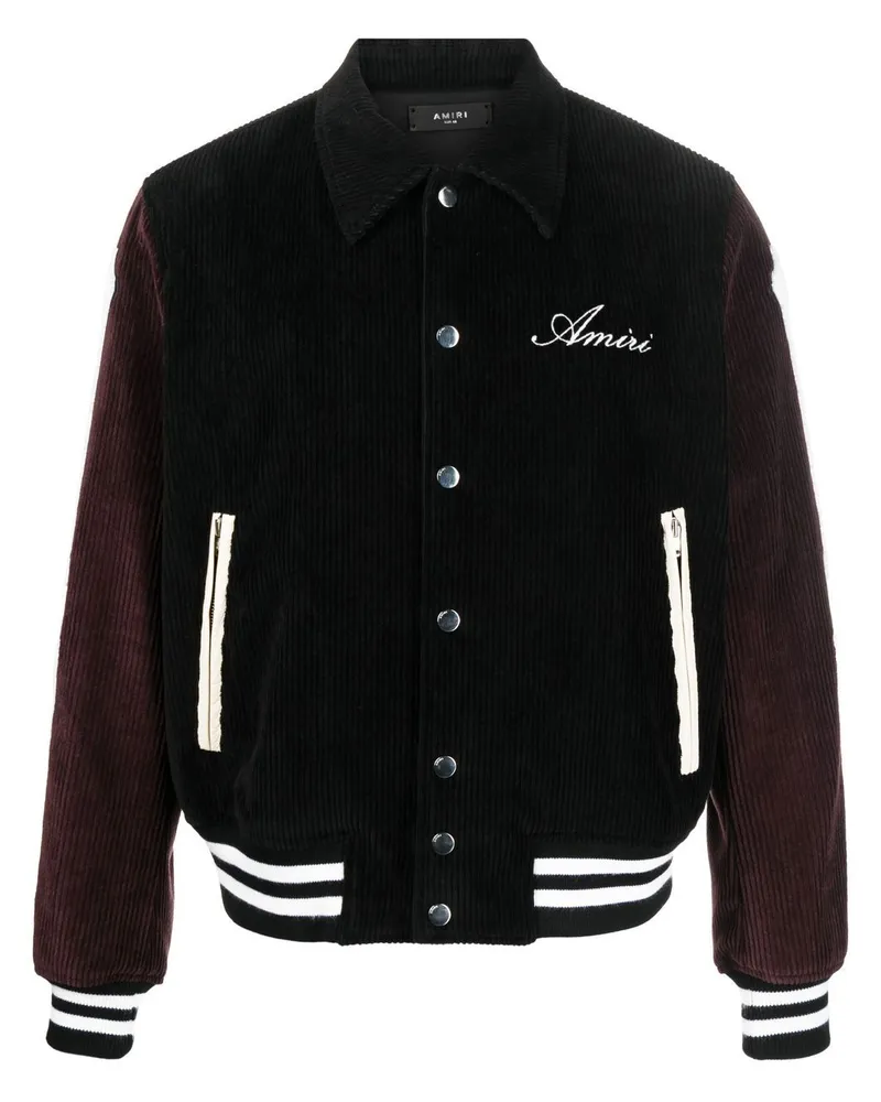 Amiri Collegejacke aus Cord - Schwarz Schwarz