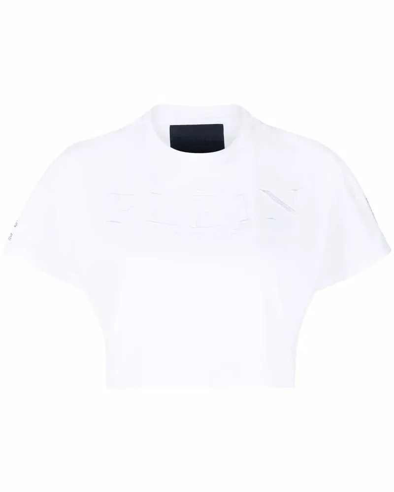Philipp Plein T-Shirt mit Kristallen - Weiß Weiß