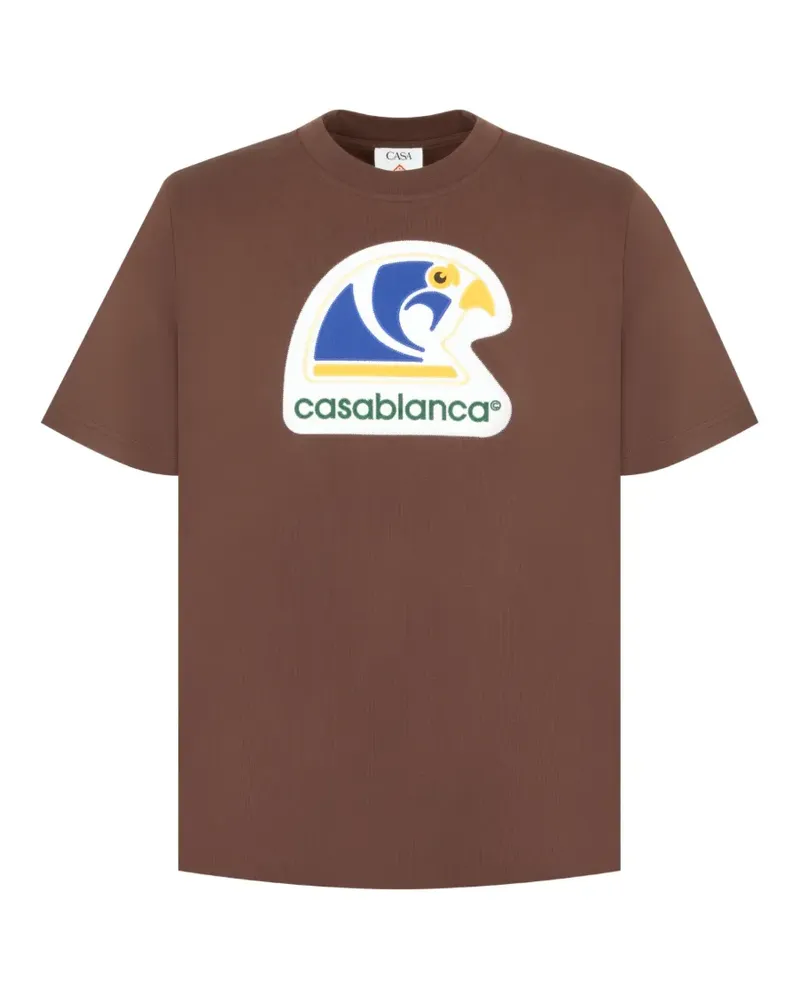 Casablanca Paris appliqué T-shirt - Braun Braun