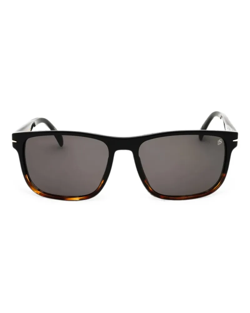 EYEWEAR by DAVID BECKHAM rectangle-frame horn sunglasses - Schwarz Schwarz