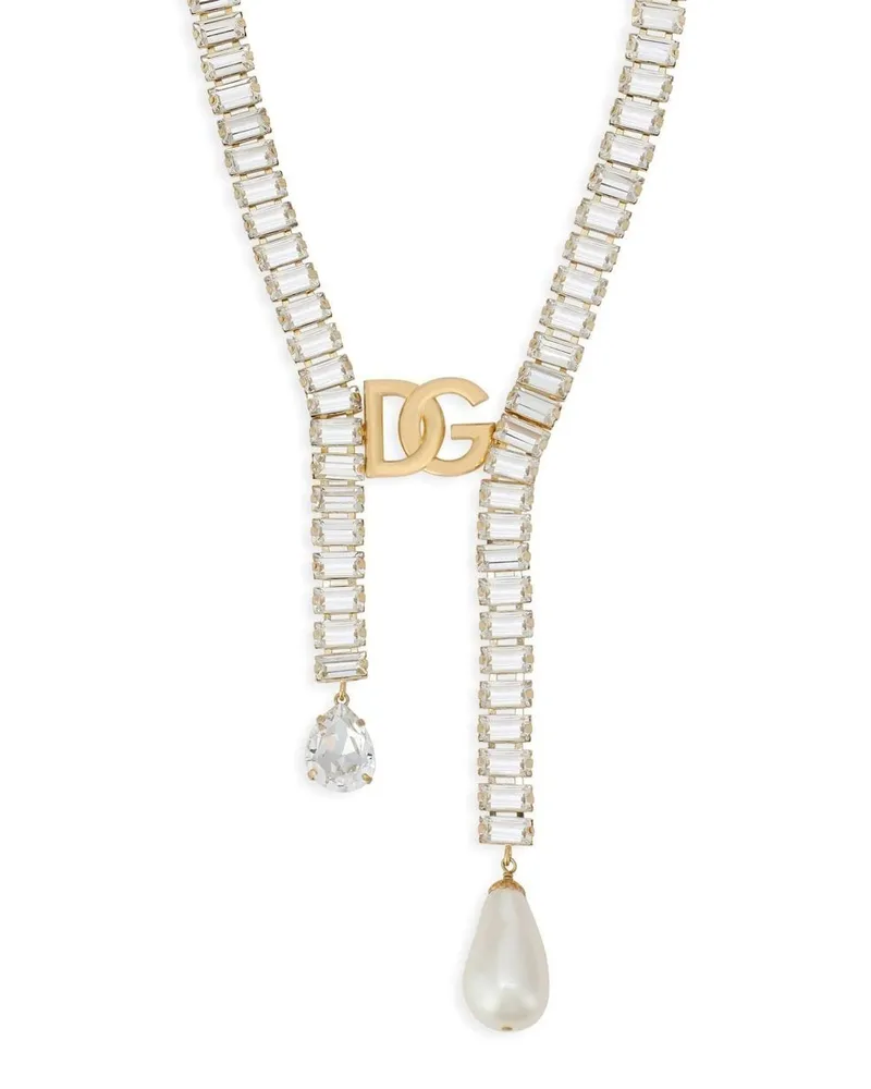 Dolce & Gabbana Halskette mit Strass - Gold Gold