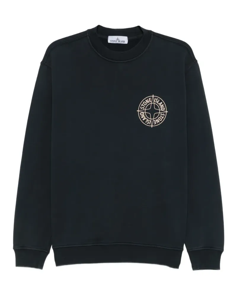 Stone logo-print sweatshirt - Blau Blau
