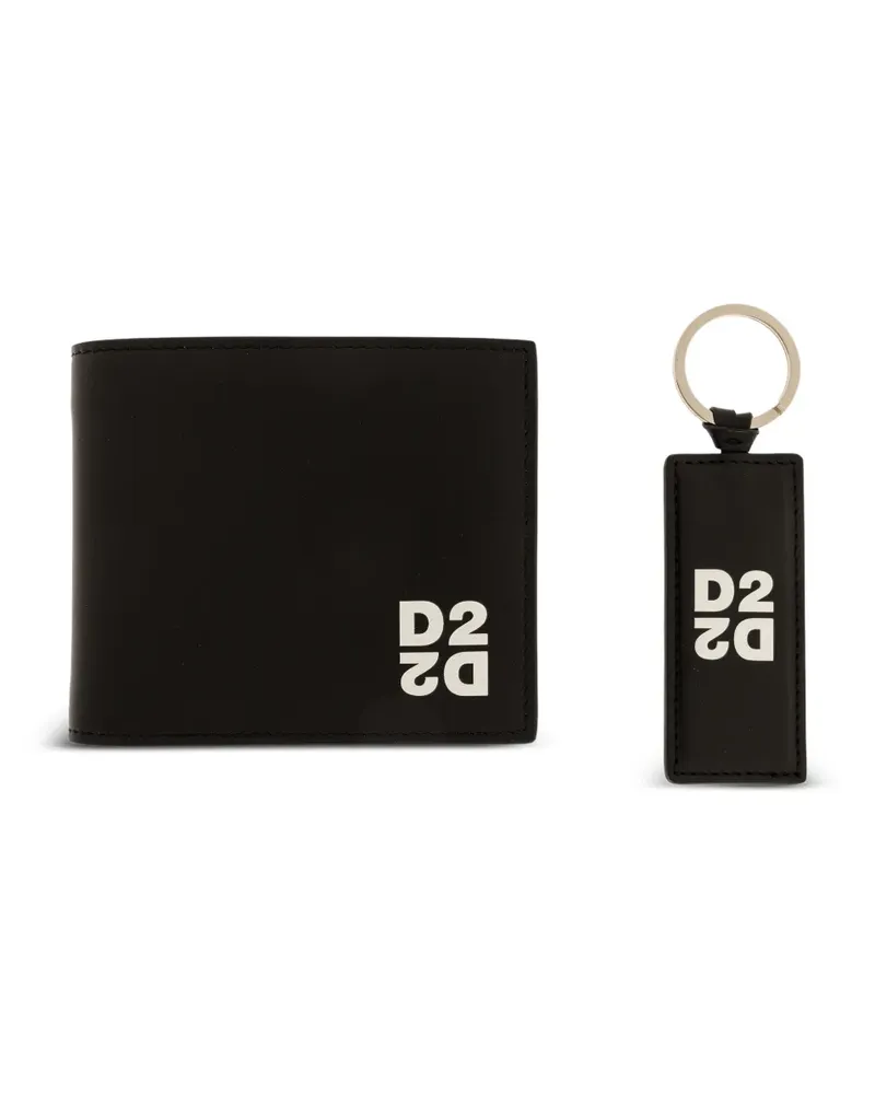 Dsquared2 Set aus Portemonnaie und Schlüsselanhänger - Schwarz Schwarz