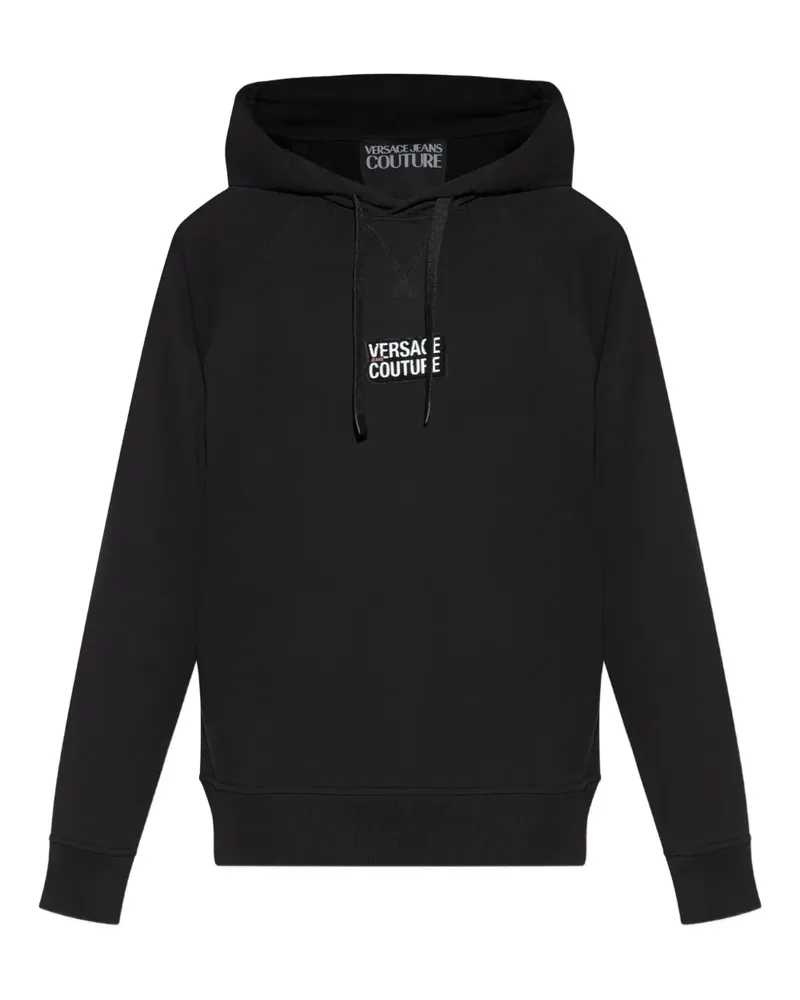 Versace Jeans Hoodie mit Logo-Patch - Schwarz Schwarz