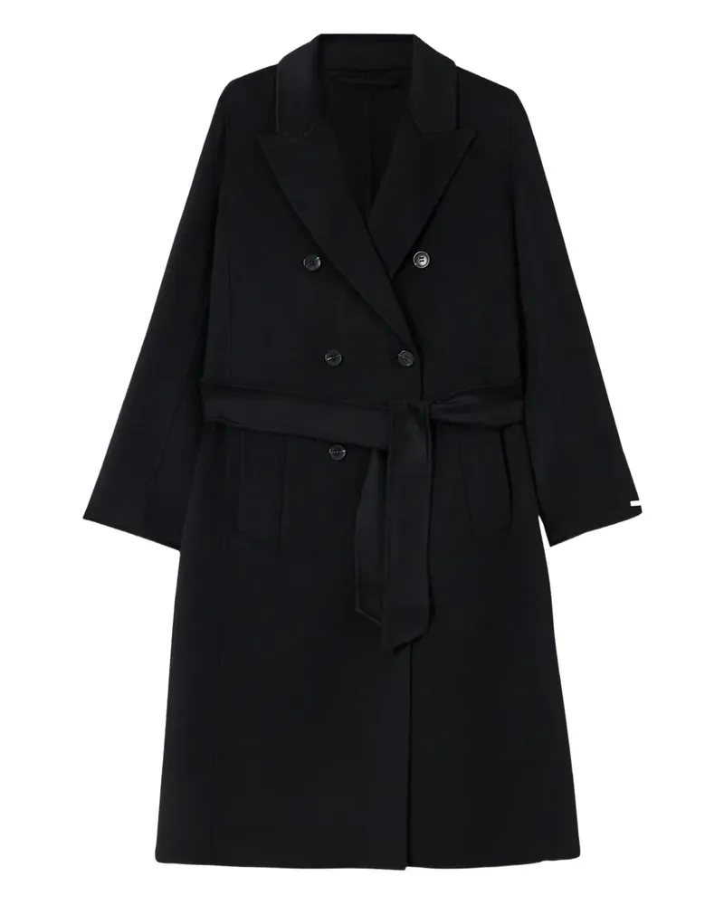 MARELLA Doppelreihiger Mantel mit Gürtel - Schwarz Schwarz