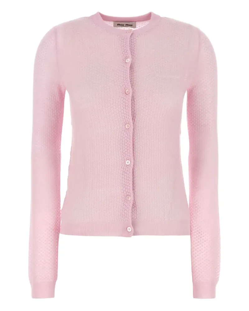Miu Miu Cardigan mit Punkten - Rosa Rosa