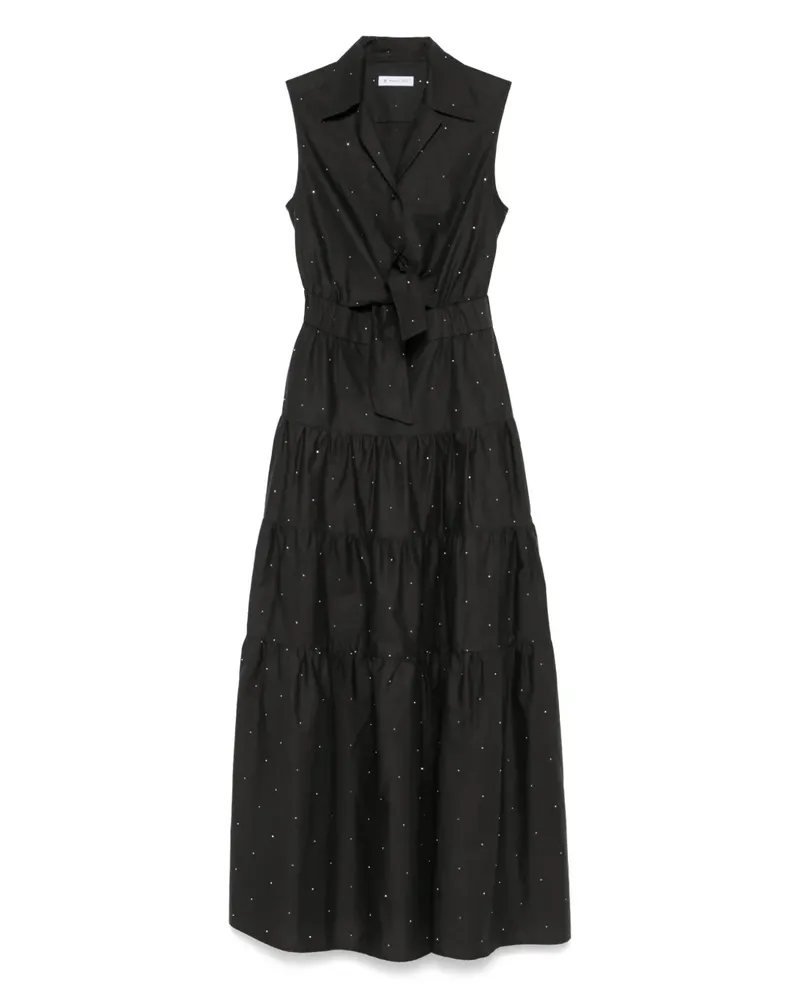 Manuel Ritz Maxikleid mit Strass - Schwarz Schwarz