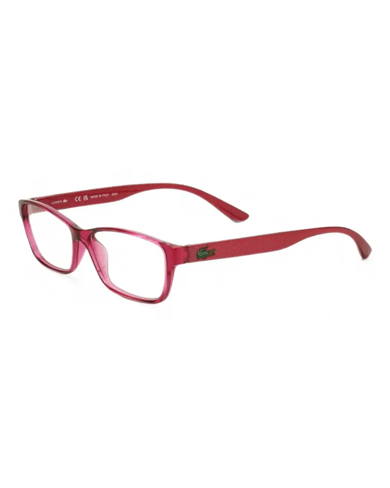 Lacoste glitter-effect rectangle-frame glasses - Rosa Rosa