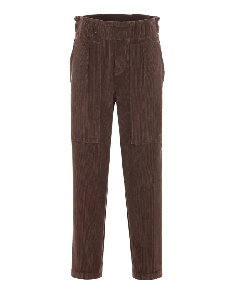 Rue du Bac Gerade Cordhose mit elastischem Bund - Braun Braun