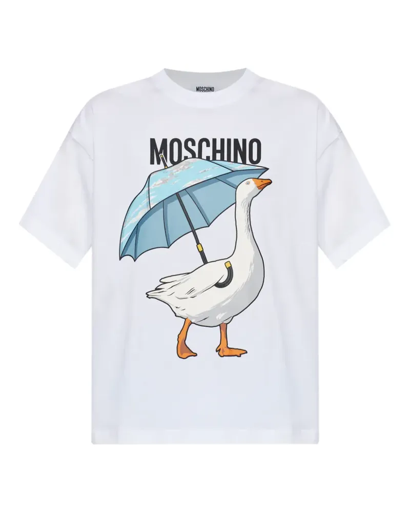 Moschino goose-print T-shirt - Weiß Weiß