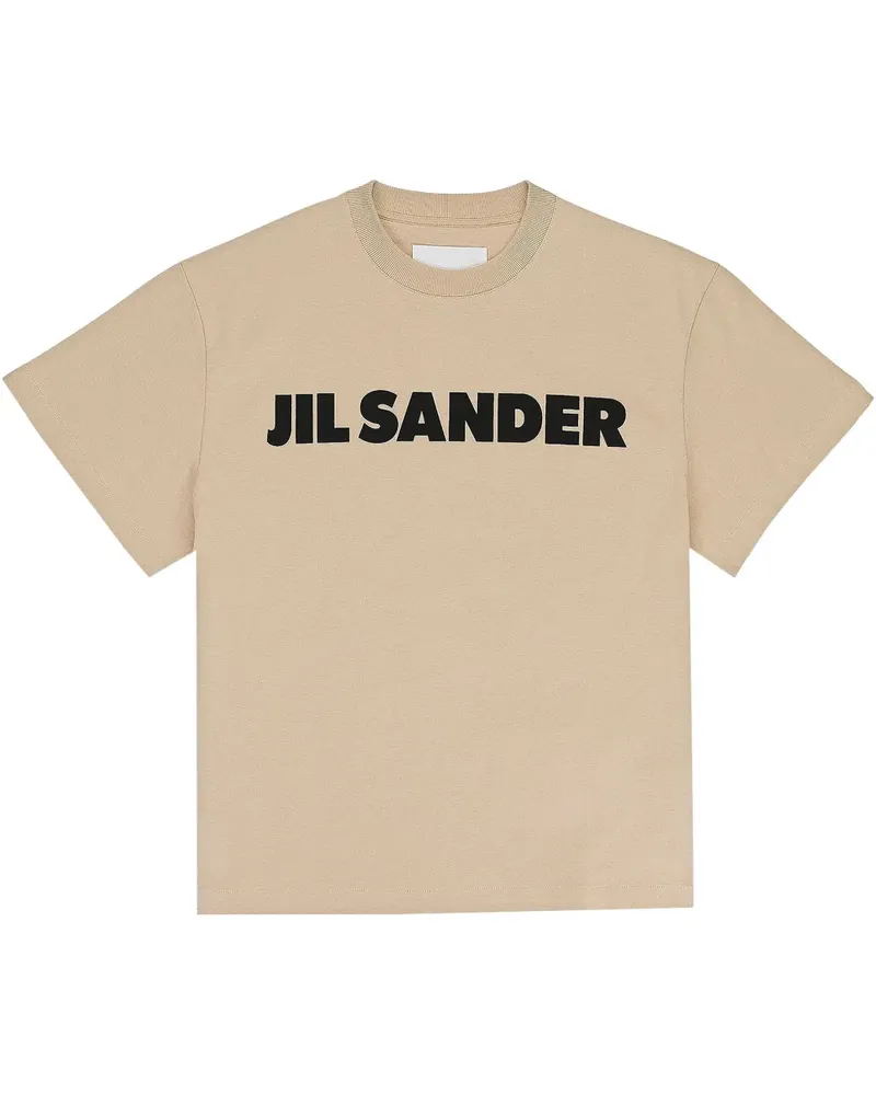 Jil Sander Dark Sand" T-Shirt mit Logo-Print - Nude Nude